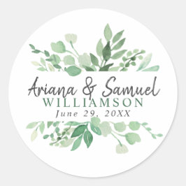緑豊かな結婚式の引き出物シール ラウンドシール