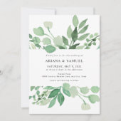 緑豊かな結婚式招待状4197 招待状 (正面)