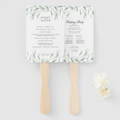 緑豊かな結婚式 プログラムファン ハンドファン (正面&裏面)