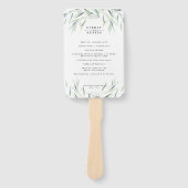 緑豊かな結婚式 プログラムファン ハンドファン (正面)