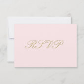 緑豊かな結婚式RSVP赤面/金ゴールド 出欠カード (裏面)