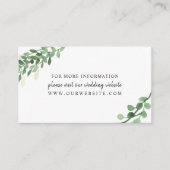 緑豊かな結婚情報のWebサイトカード エンクロージャーカード (正面)