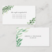 緑豊かな結婚緑のレジストリ エンクロージャーカード (正面/裏面)