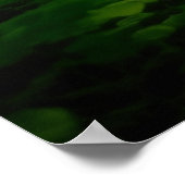 緑豊かな絵画夏の森の水彩画 ポスター (角)