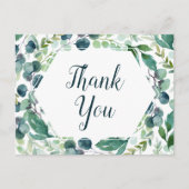 緑豊かな緑とユーカリありがとうはがき ポストカード (正面)