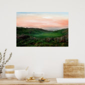 緑豊かな緑のバリーブニオンリンクスゴルフコース ポスター (キッチン)