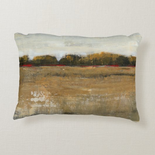 緑豊かな緑の田舎の風景 アクセントクッション (裏面)