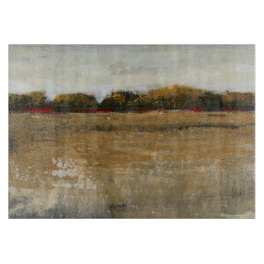 緑豊かな緑の田舎の風景 カッティングボード (正面)