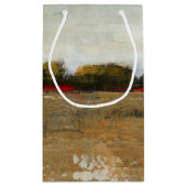 緑豊かな緑の田舎の風景 スモールペーパーバッグ (裏面)