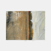 緑豊かな緑の田舎の風景 フリースブランケット (正面(横))