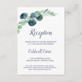 緑豊かな緑地とユーカリ披露宴挿入カード エンクロージャーカード (正面)