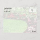 緑豊かな緑地芝生業気に務業 ポストカード (裏面)