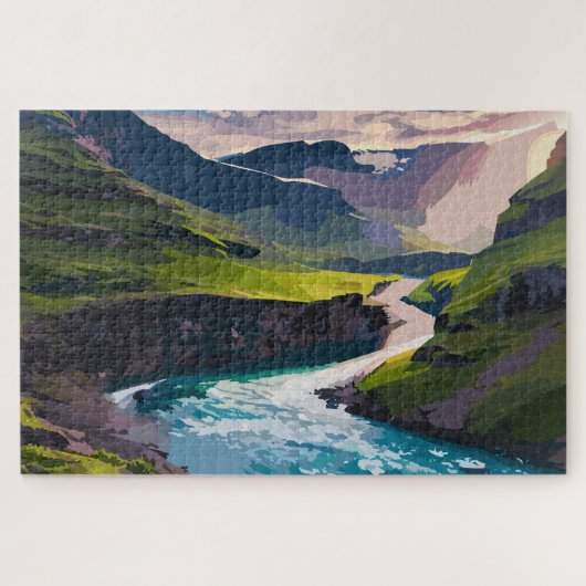 緑豊かな緑 ジグソーパズル (横)