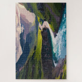 緑豊かな緑 ジグソーパズル (縦)