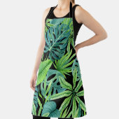 緑豊かな緑：熱帯植物パターン エプロン (インサイチュ)