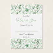 緑豊かな緑Noラップシャワー表示ギフトラベル (裏面)