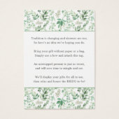 緑豊かな緑Noラップシャワー表示ギフトラベル (正面)