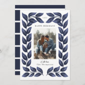 緑豊かな縁どリーフホリデーカード シーズンカード (正面/裏面)