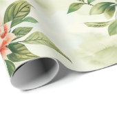 緑豊かな自然に囲まれたアジアの水彩塔(1) ラッピングペーパー (ロールコーナー)