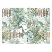 緑豊かな自然に囲まれたアジアの水彩塔(5) テーブルクロス (正面(横))