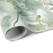 緑豊かな自然に囲まれたアジアの水彩塔(5) ラッピングペーパー (ロールコーナー)