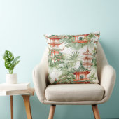 緑豊かな自然に彩られたアジアの塔(3) クッション (椅子)