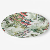 緑豊かな自然に彩られたアジアの塔(4) ペーパープレート (アングル)