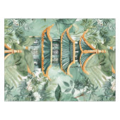 緑豊かな自然に彩られたアジアの塔(6) テーブルクロス (正面(横))