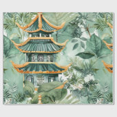緑豊かな自然に彩られたアジアの塔(6) ラッピングペーパー (フラット)