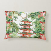 緑豊かな自然に彩られたアジアの塔(9) アクセントクッション (裏面)