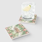 緑豊かな自然に彩られたアジアの塔(9) ストーンコースター (横)