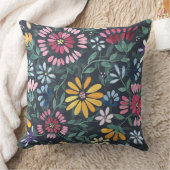 緑豊かな花とつる植物 – フォレストフロア クッション (ブランケット)