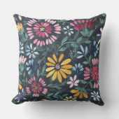 緑豊かな花とつる植物 – フォレストフロア クッション (正面)