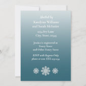 緑豊かな花とドレスブライダルシャワーの招待状 招待状 (裏面)