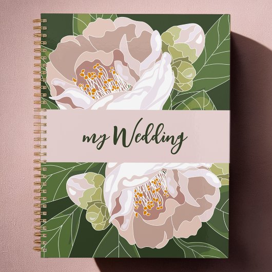 緑豊かな花と緑のエレガントな結婚式 プランナー手帳