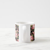 緑豊かな花の美しいバラ エスプレッソカップ (裏面)