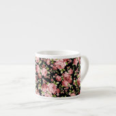 緑豊かな花の美しいバラ エスプレッソカップ (正面右)