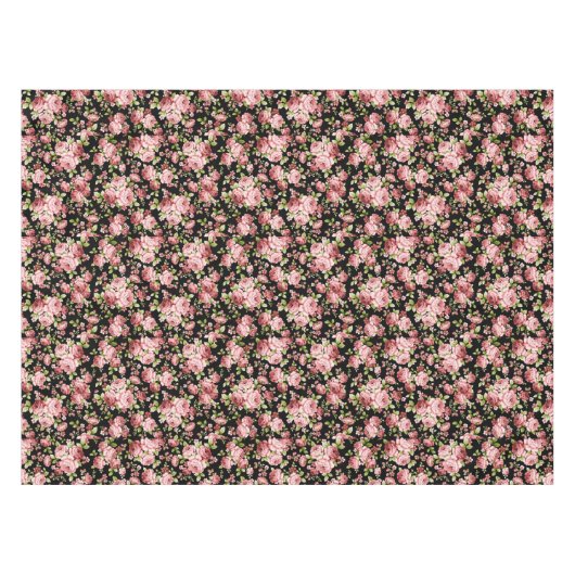 緑豊かな花の美しいバラ テーブルクロス (正面(横))
