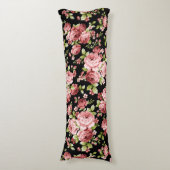 緑豊かな花の美しいバラ ボディピロー (正面縦)