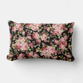 緑豊かな花の美しいバラ ランバークッション (正面)