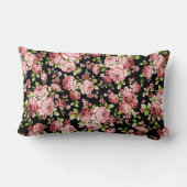 緑豊かな花の美しいバラ ランバークッション (裏面)
