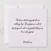 緑豊かな花エレガント サンキューカード (裏面)