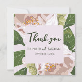 緑豊かな花エレガント サンキューカード (正面)