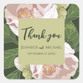 緑豊かな花エレガント スクエアシール (正面)