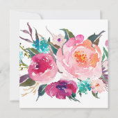 緑豊かな花束の結婚式の保存日付 セーブザデート (裏面)