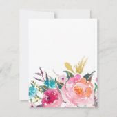 緑豊かな花束の結婚式の保存日付 セーブザデート (裏面)