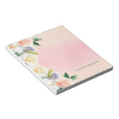 緑豊かな花模様白い珊瑚桃の夏の名前 ノートパッド (アングル)