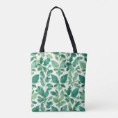 緑豊かな葉のパターン トートバッグ (裏面)