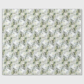 緑豊かな葉の金ゴールド枠 ラッピングペーパー (フラット)