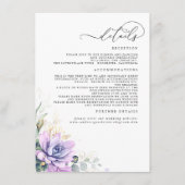 緑豊かな葉金ゴールドの結婚詳細En エンクロージャーカード (正面)